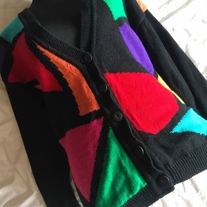 Vintage rainbow cardigan!